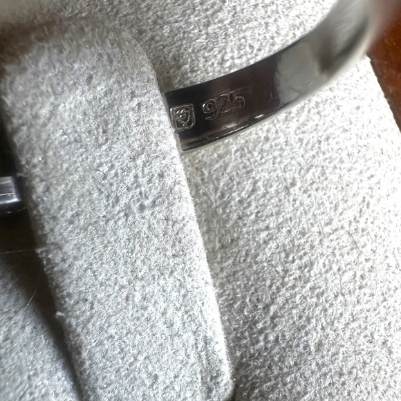 Vtg 925 Silver Amethyst, Blue Topaz, Citrine, Garnet, and Peridot Ring Size 6.5 - Picture 8 of 9